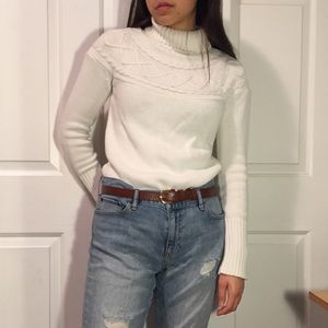 Cozy White Turtleneck Sweater